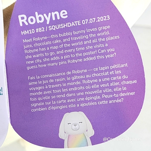 🐣 ROBYNE 🐰 Rainbow Belly Hugmee Easter 2024 Original Squishmallow ☆》NWT《☆ - Picture 4 of 8